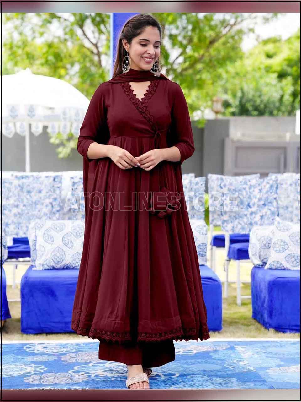 Pakistani party wear chiffon suit - order online in UK, USA and UAE