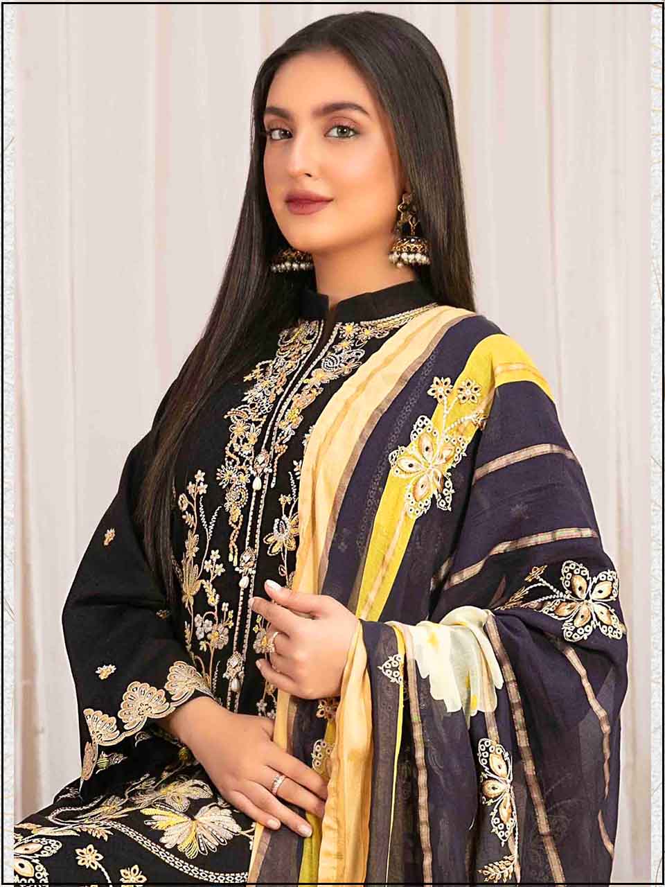 ATM24078621 TAWAKKAL- 3PC LAWN EMBROIDERED LUXURY SUIT CB