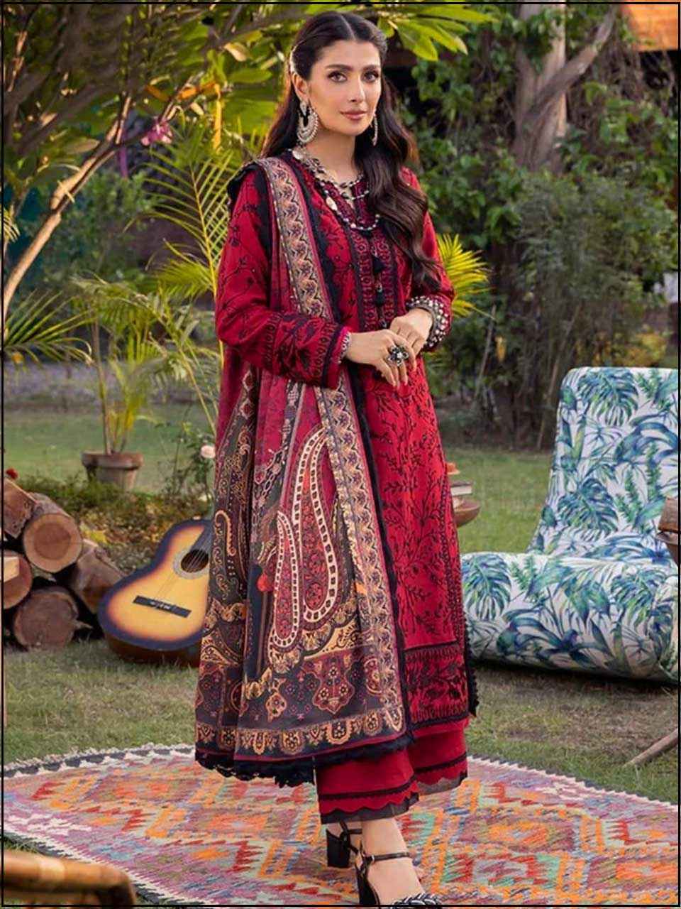 Asim Jofa - 3PC EMBROIDERED LUXURY LAWN SUIT