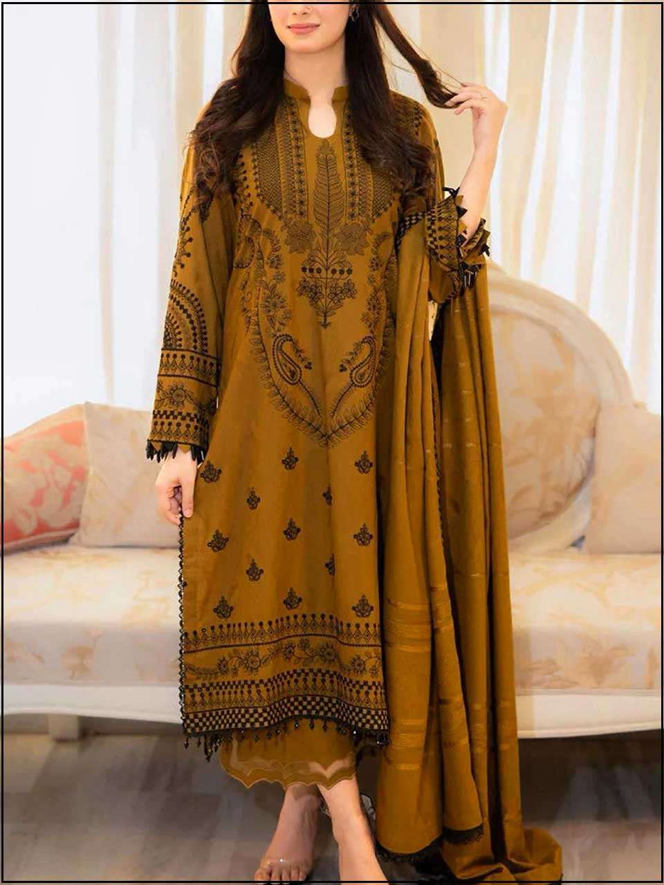 Libaas - 3PC EMBROIDERED LUXURY LAWN SUIT