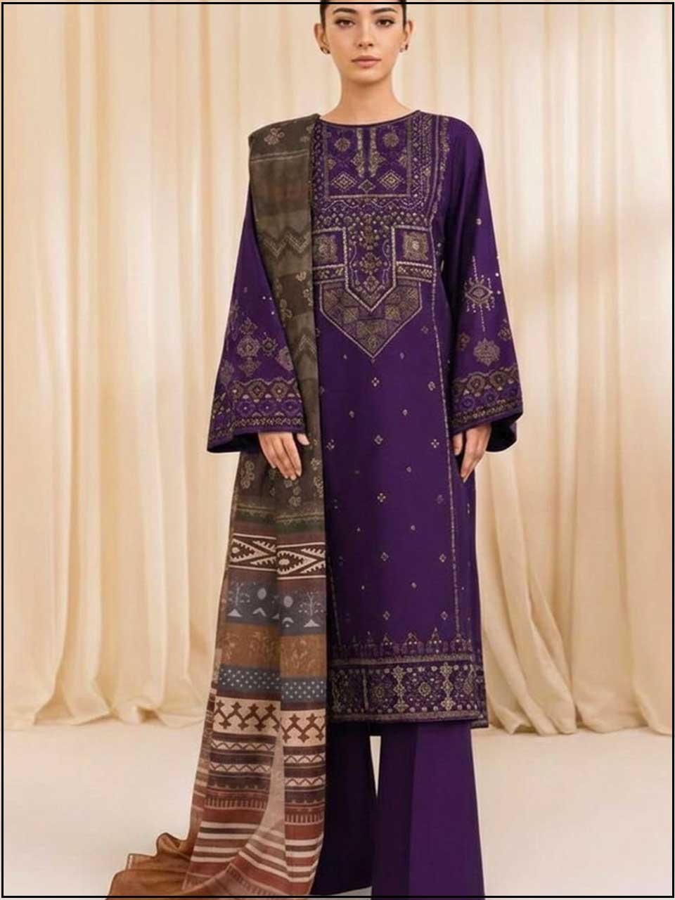 Kayseria - 3PC EMBROIDERED LUXURY LAWN SUIT
