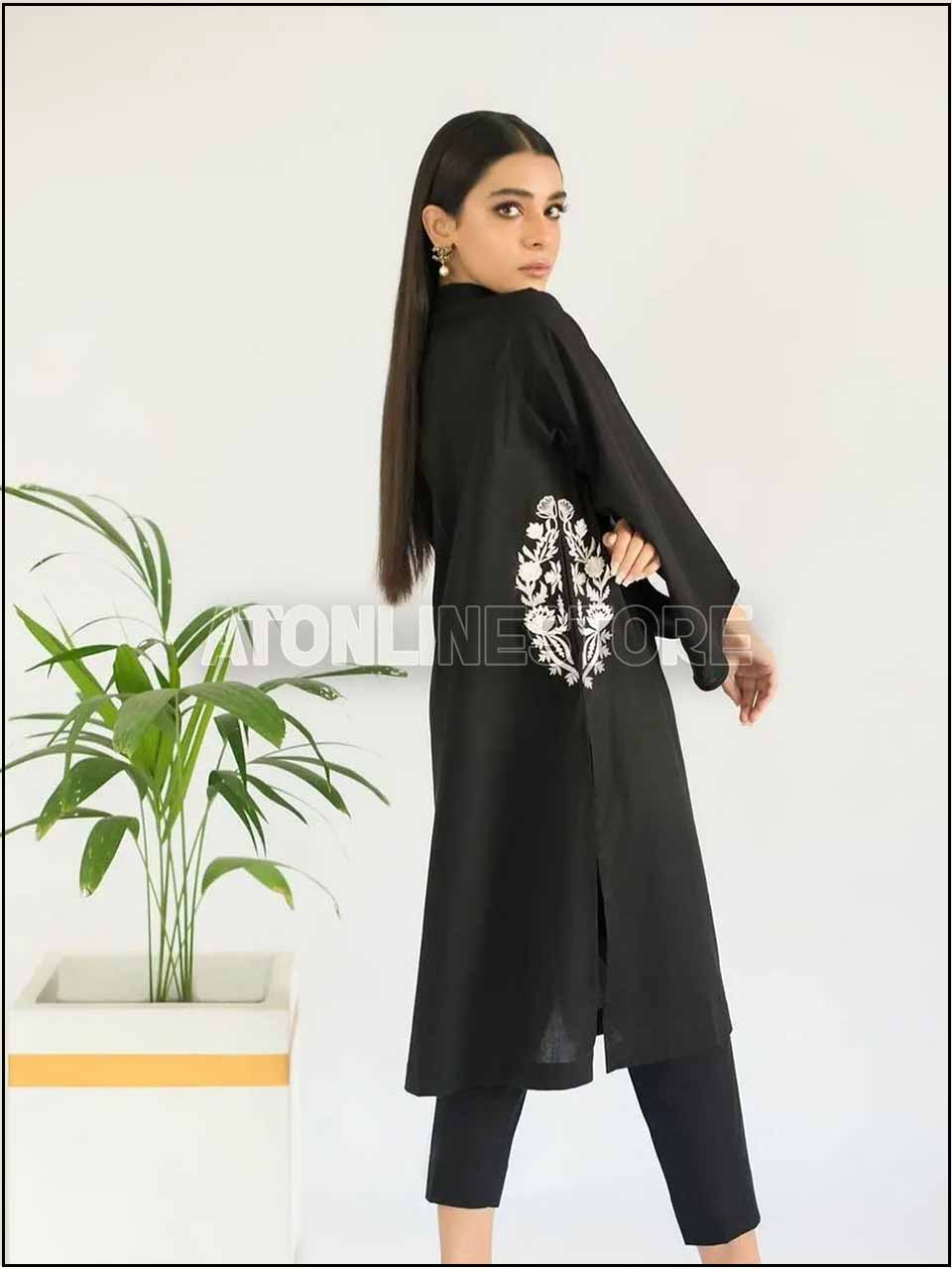 ATM24025 2-Piece Cotton Embroidered Readymade Suit