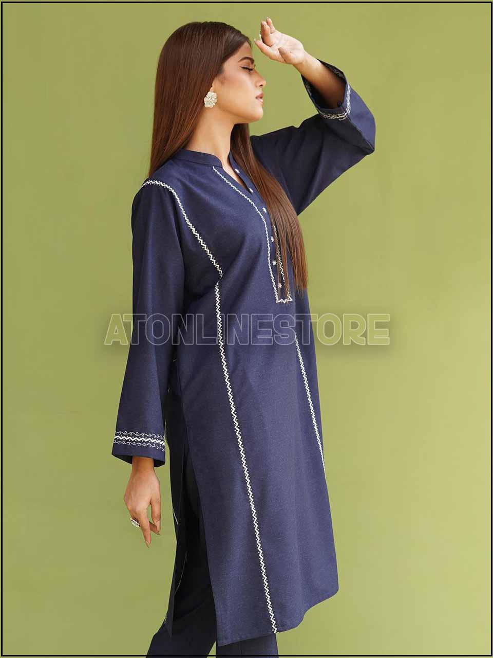 ATM24011 2-Peice Viscose Readymade Blue Suit