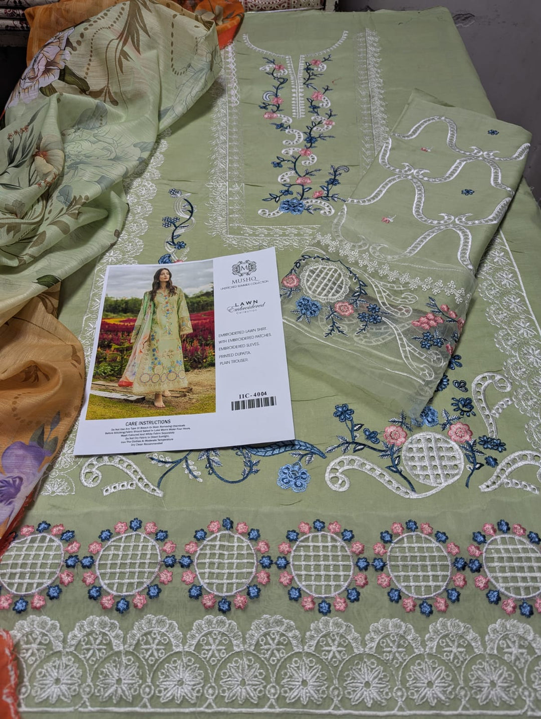 ATM26161 | Pakistani Designer Mushq Inspired Ready To Wear Luxury Lawn 3 Piece Suit
