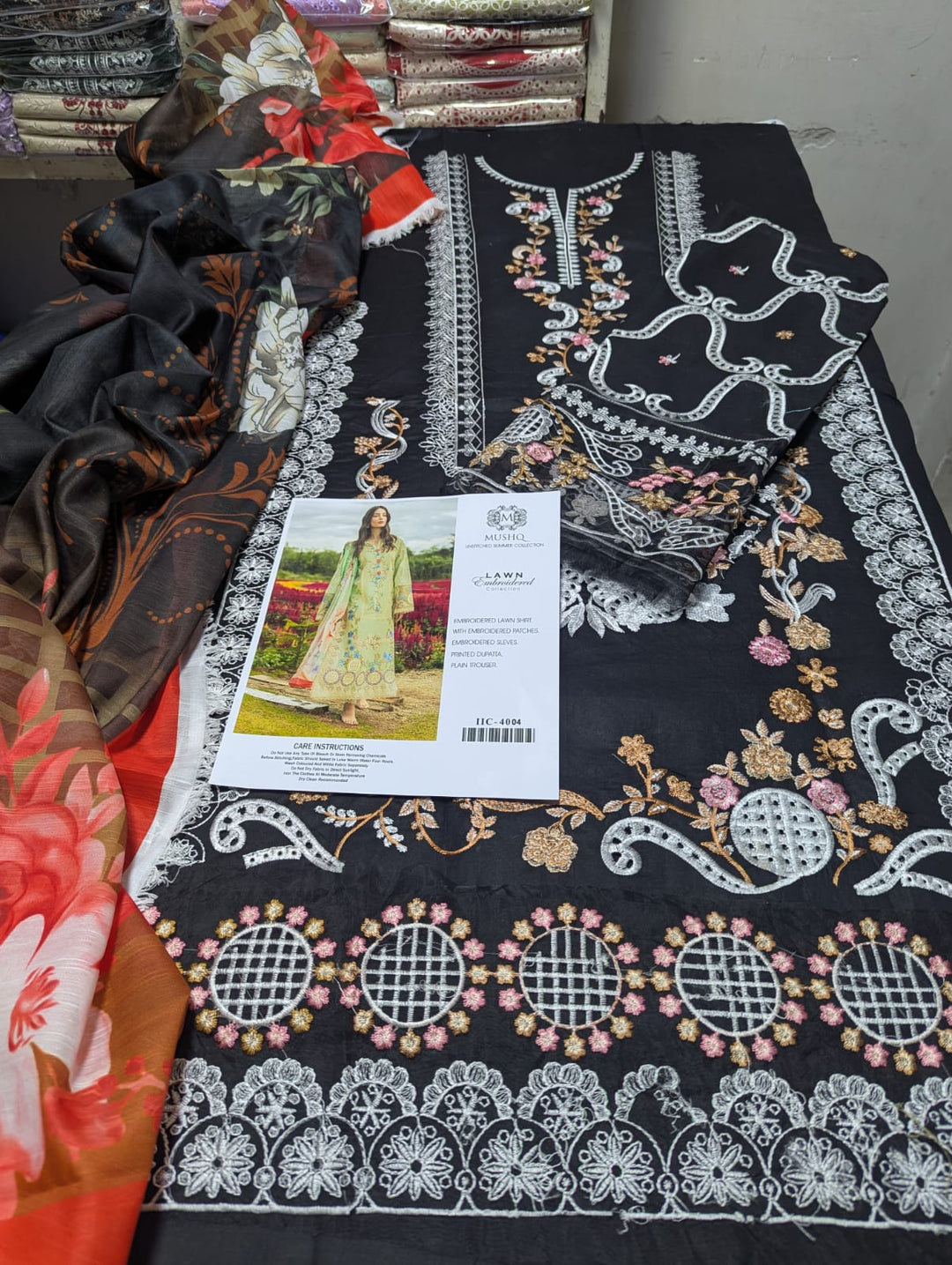 ATM26162 | Pakistani Designer Mushq Inspired Ready To Wear Luxury Lawn 3 Piece Suit