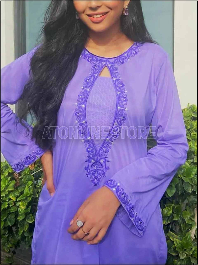 ATM24023 2-Peice Cotton Embroidered Readymade Suit