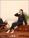 ATM24033 2-Piece Linen Embroidered Readymade Suit