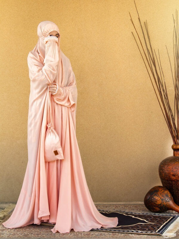 ATM2457 | Pink Linen Readymade Namaz Chadar