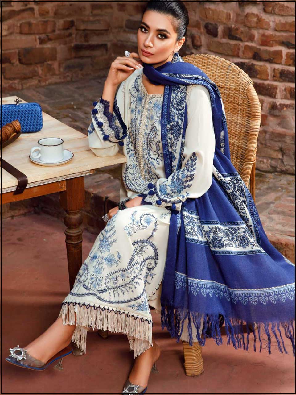 Maria. B.  - 3PC EMBROIDERED LUXURY LAWN SUIT