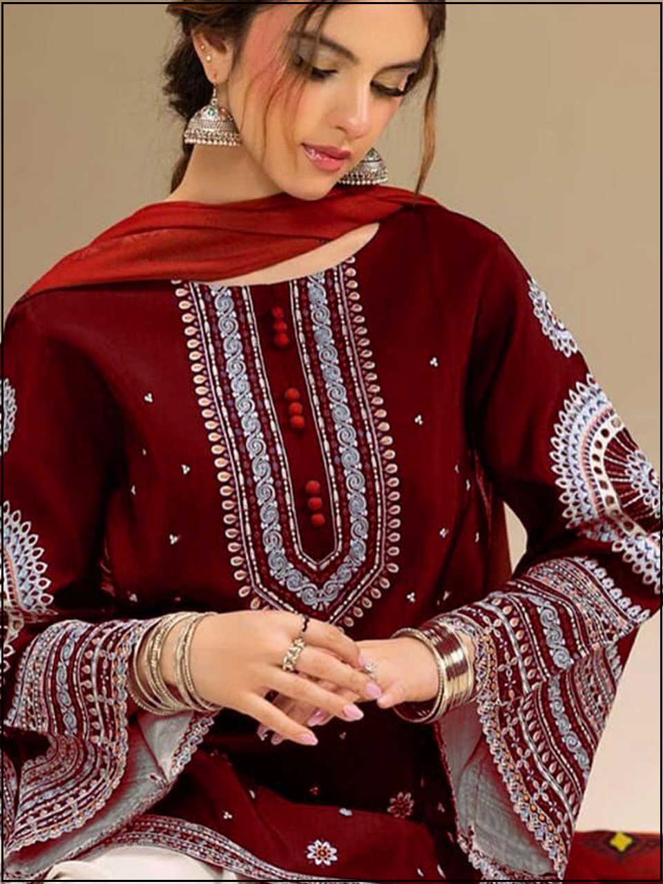 Jazmin - 3PC EMBROIDERED LUXURY LAWN SUIT