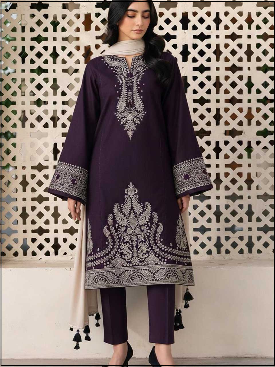Jazmin - 3PC EMBROIDERED LUXURY LAWN SUIT