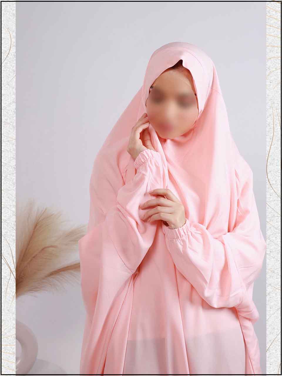 ATM2461 | Light Peach Linen Readymade Namaz Chadar