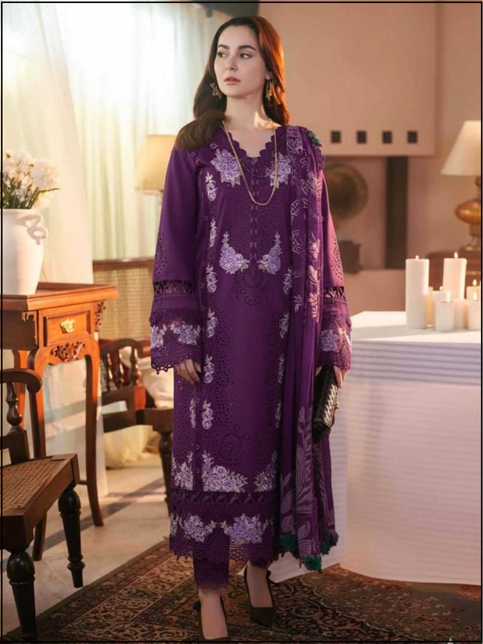 COCO - 3PC EMBROIDERED LUXURY LAWN SUIT