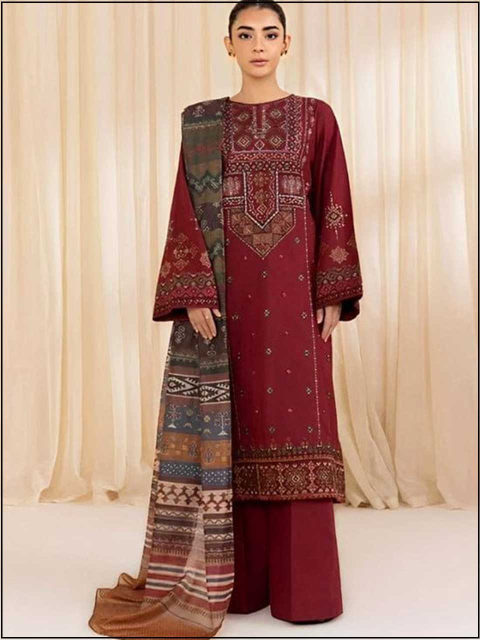 Kayseria - 3PC EMBROIDERED LUXURY LAWN SUIT