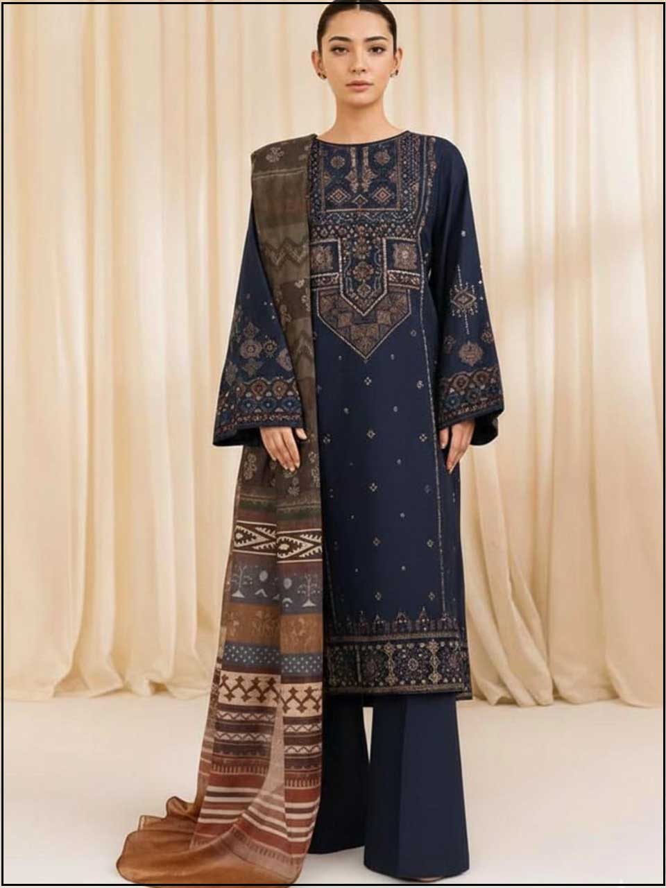 Kayseria - 3PC EMBROIDERED LUXURY LAWN SUIT