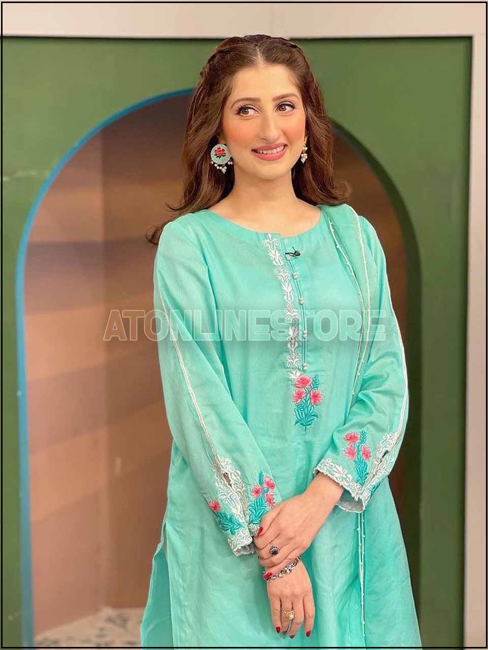 ATM24014 3-Piece Partywear Cotton Lawn Partywear Suit