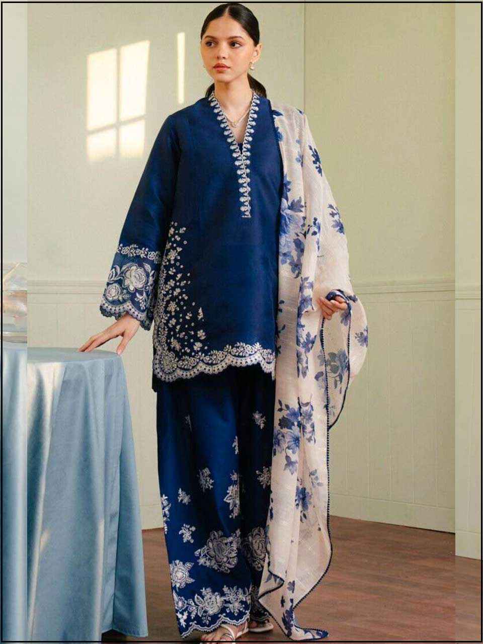 COCO- 3PC EMBROIDERED LUXURY LAWN SUIT