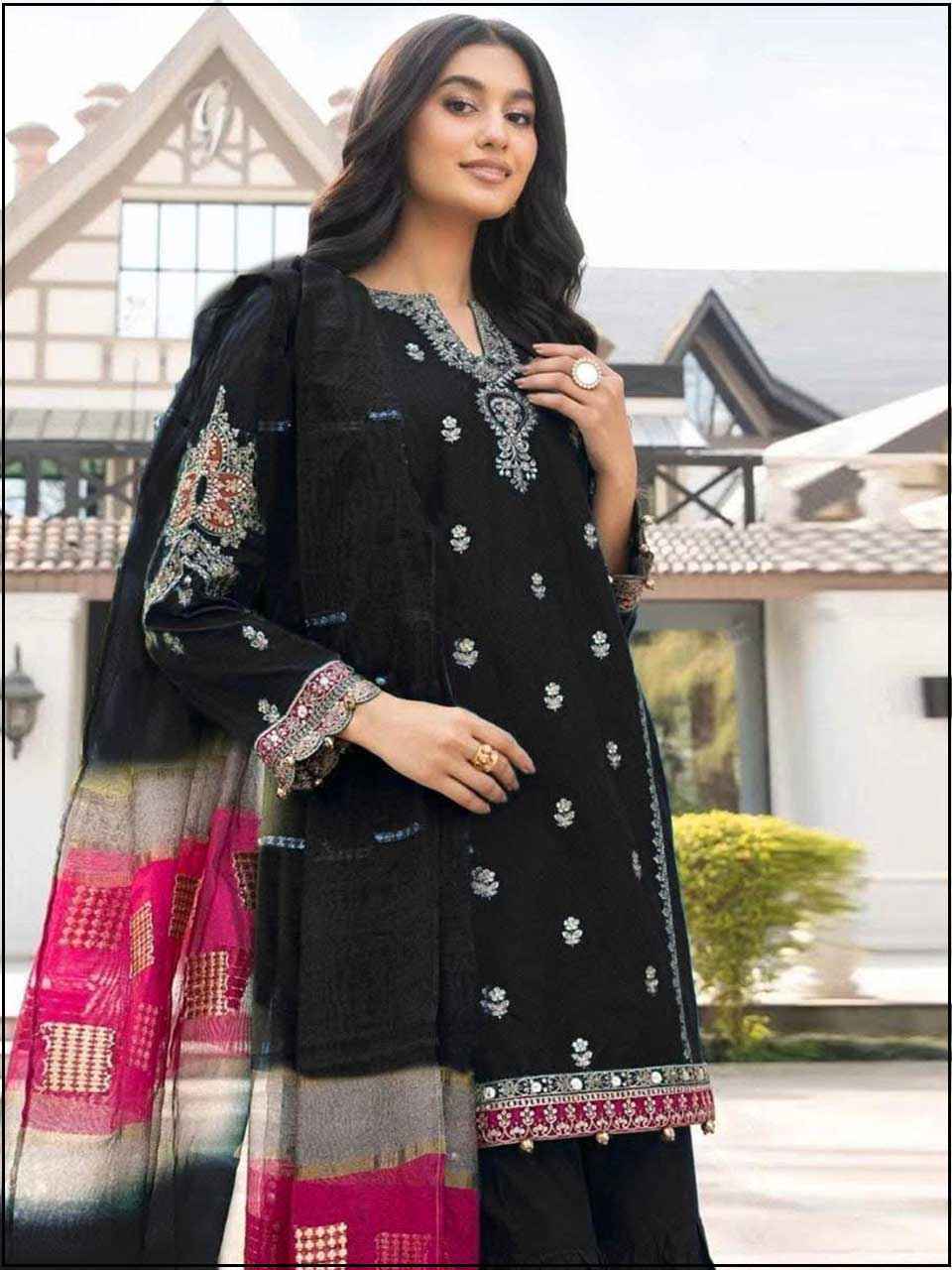 Maria. B. - 3PC EMBROIDERED LUXURY LAWN SUIT