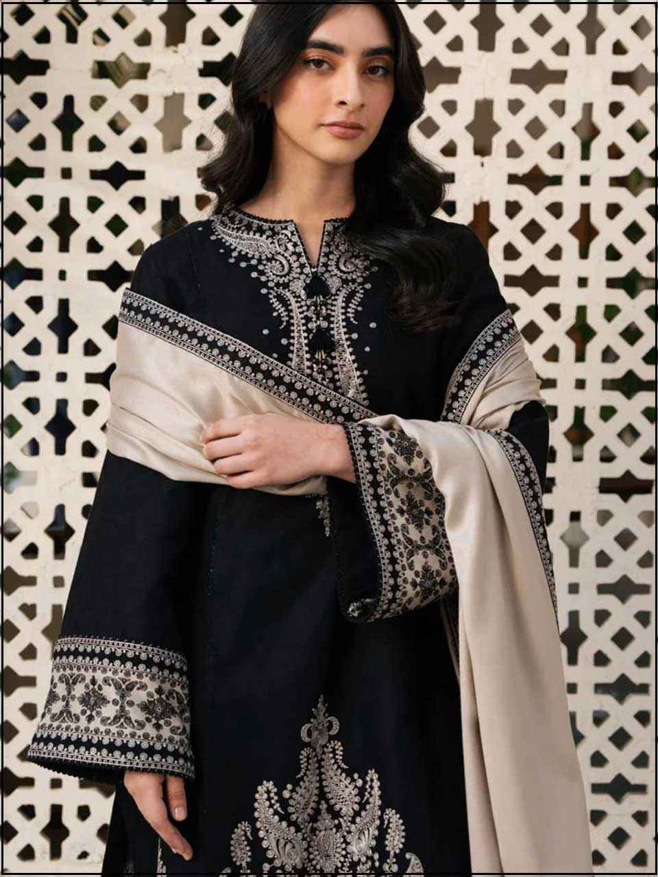 JAZMIN- 3PC EMBROIDERED LUXURY LAWN SUIT CB