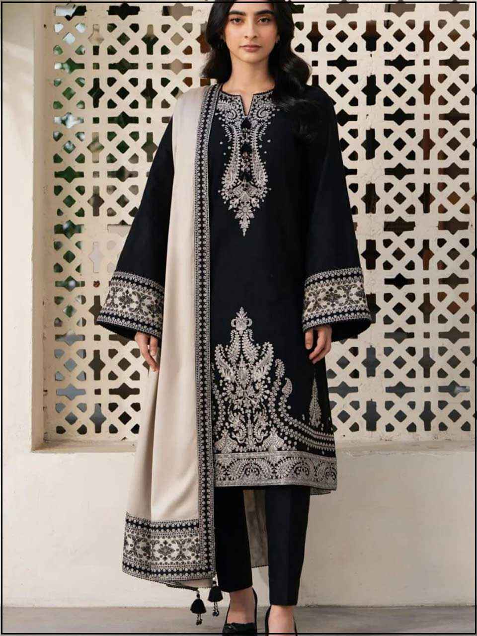 JAZMIN- 3PC EMBROIDERED LUXURY LAWN SUIT CB