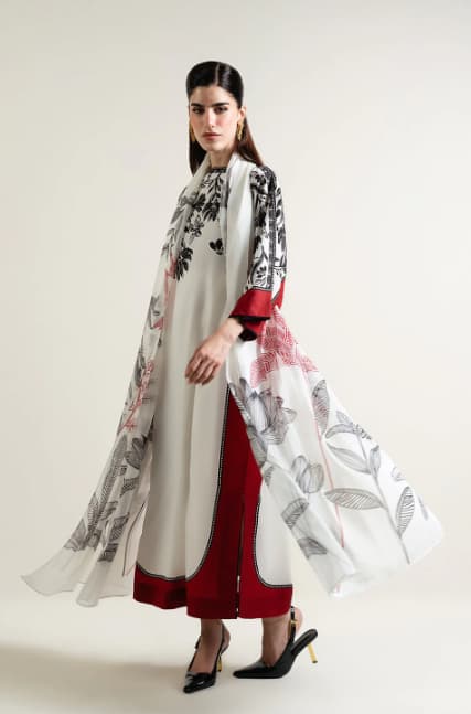 AT|80-1003|Wholesale Offer| Digital Printed Poly Lawn 2 Piece Suit Co-Ord Set