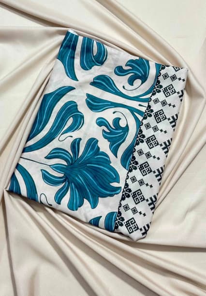 AT|80-1004|Wholesale Offer| Digital Printed Poly Lawn 2 Piece Suit Co-Ord Set