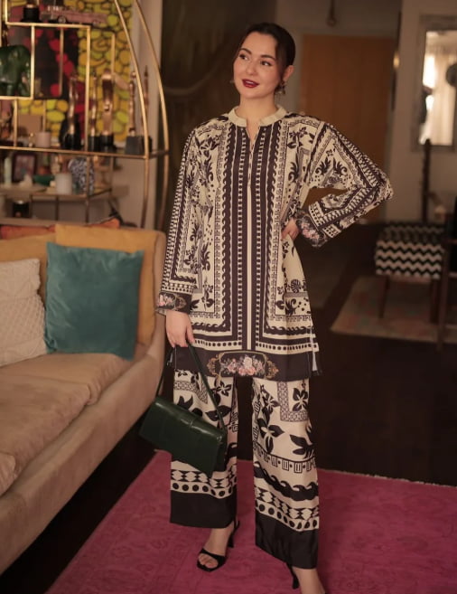 AT|80-1007|Wholesale Offer| Digital Printed Poly Lawn 2 Piece Suit Co-Ord Set
