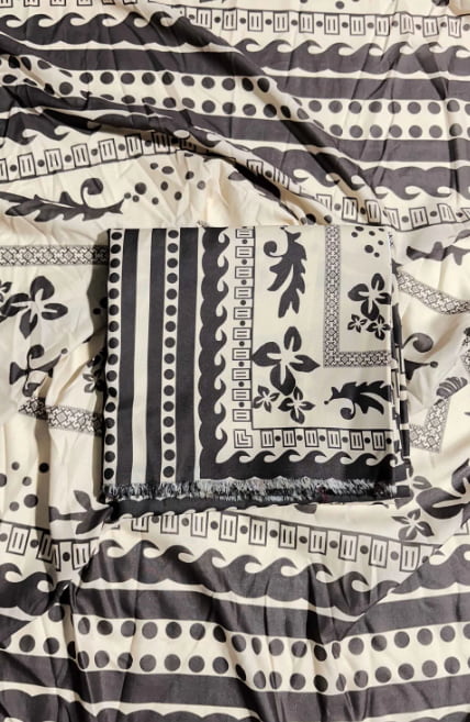 AT|80-1007|Wholesale Offer| Digital Printed Poly Lawn 2 Piece Suit Co-Ord Set