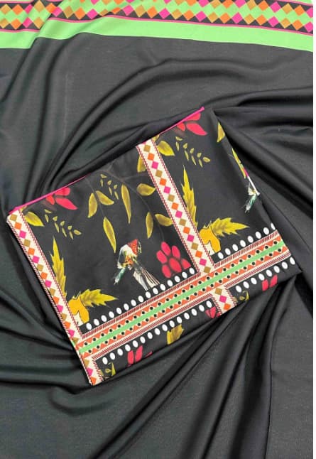 AT|80-1008|Wholesale Offer| Digital Printed Poly Lawn 2 Piece Suit Co-Ord Set