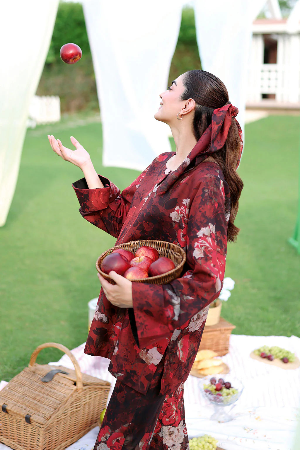 AT|80-1010|Wholesale Offer| Digital Printed Poly Lawn 2 Piece Suit Co-Ord Set
