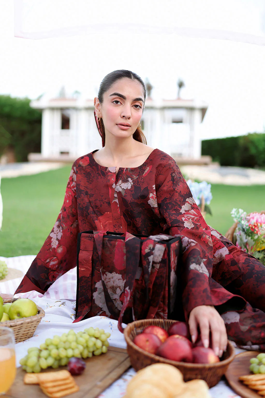 AT|80-1010|Wholesale Offer| Digital Printed Poly Lawn 2 Piece Suit Co-Ord Set