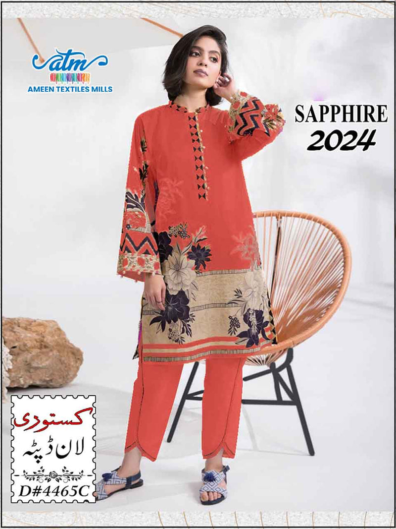 ATM-US-242412 3PC Lawn Embroidered Unstitched Suit