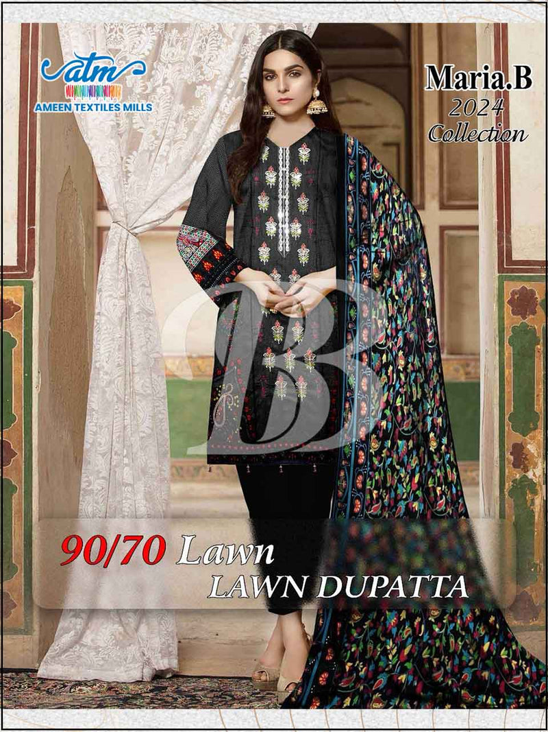 ATM-US-24241 3PC Lawn Embroidered Unstitched Suit