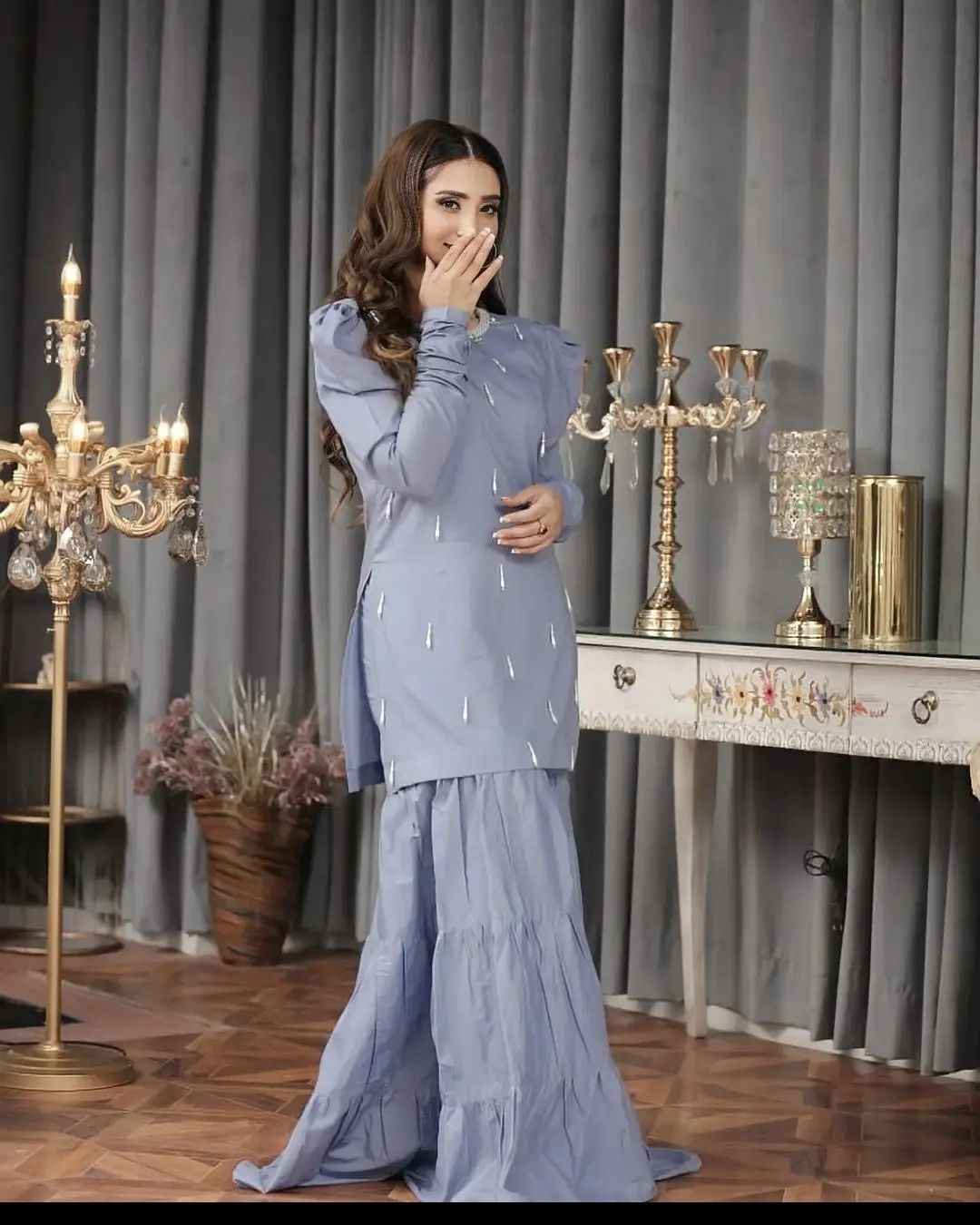 ATM25045 | 3 Piece Party Wear Embellished Suit
