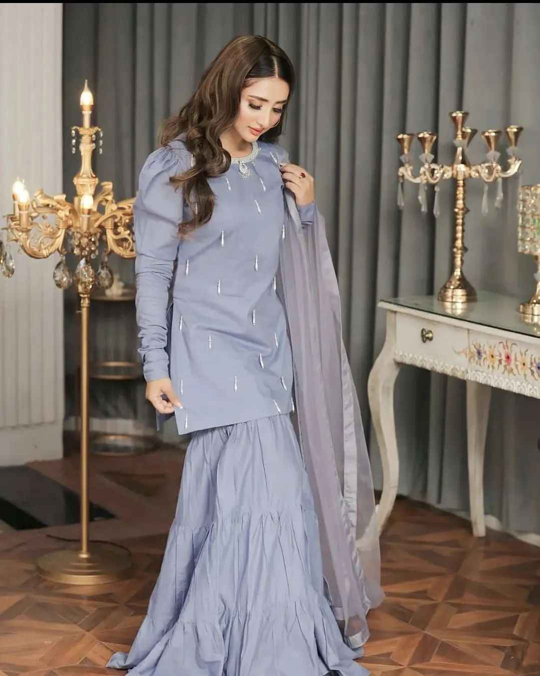 ATM25045 | 3 Piece Party Wear Embellished Suit