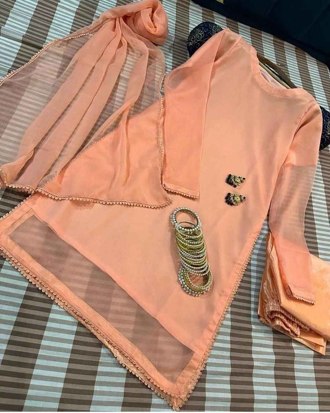 ATM26103 | Designer's Chiffon 3 Piece Partywear Readymade Suit