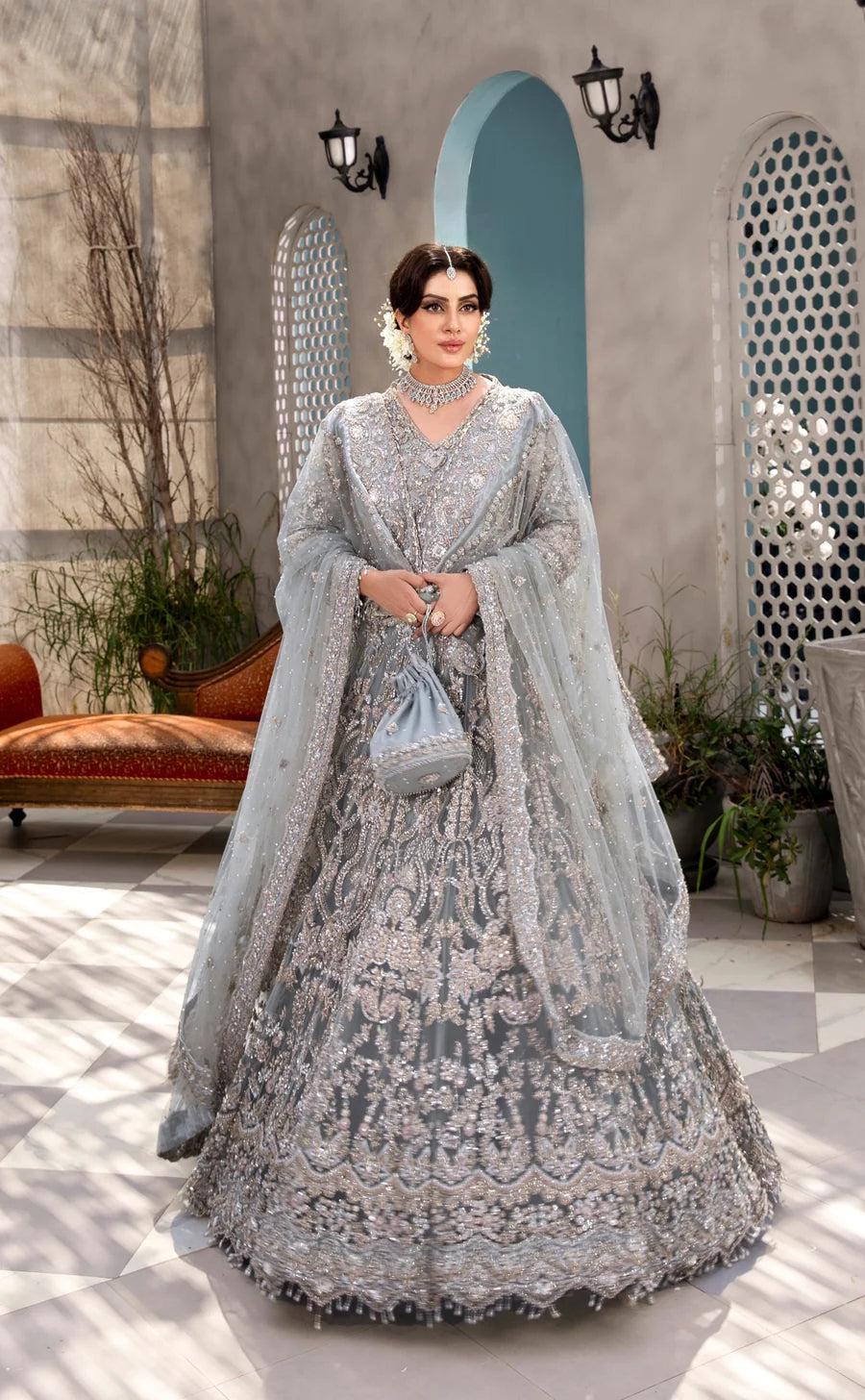 ATM26114 | Pakistani Designer Bridal Lehenga Gown