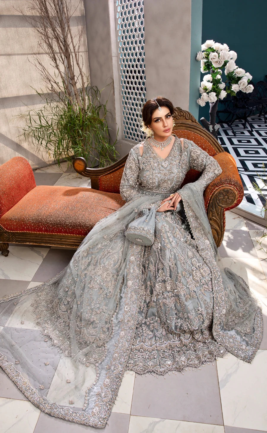 ATM26114 | Pakistani Designer Bridal Lehenga Gown