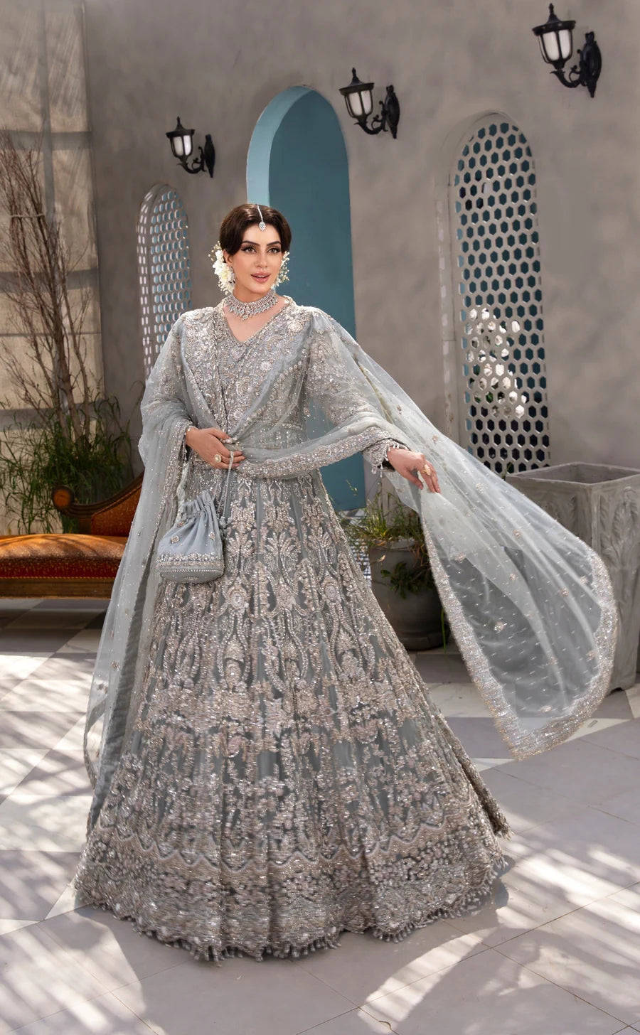 ATM26114 | Pakistani Designer Bridal Lehenga Gown