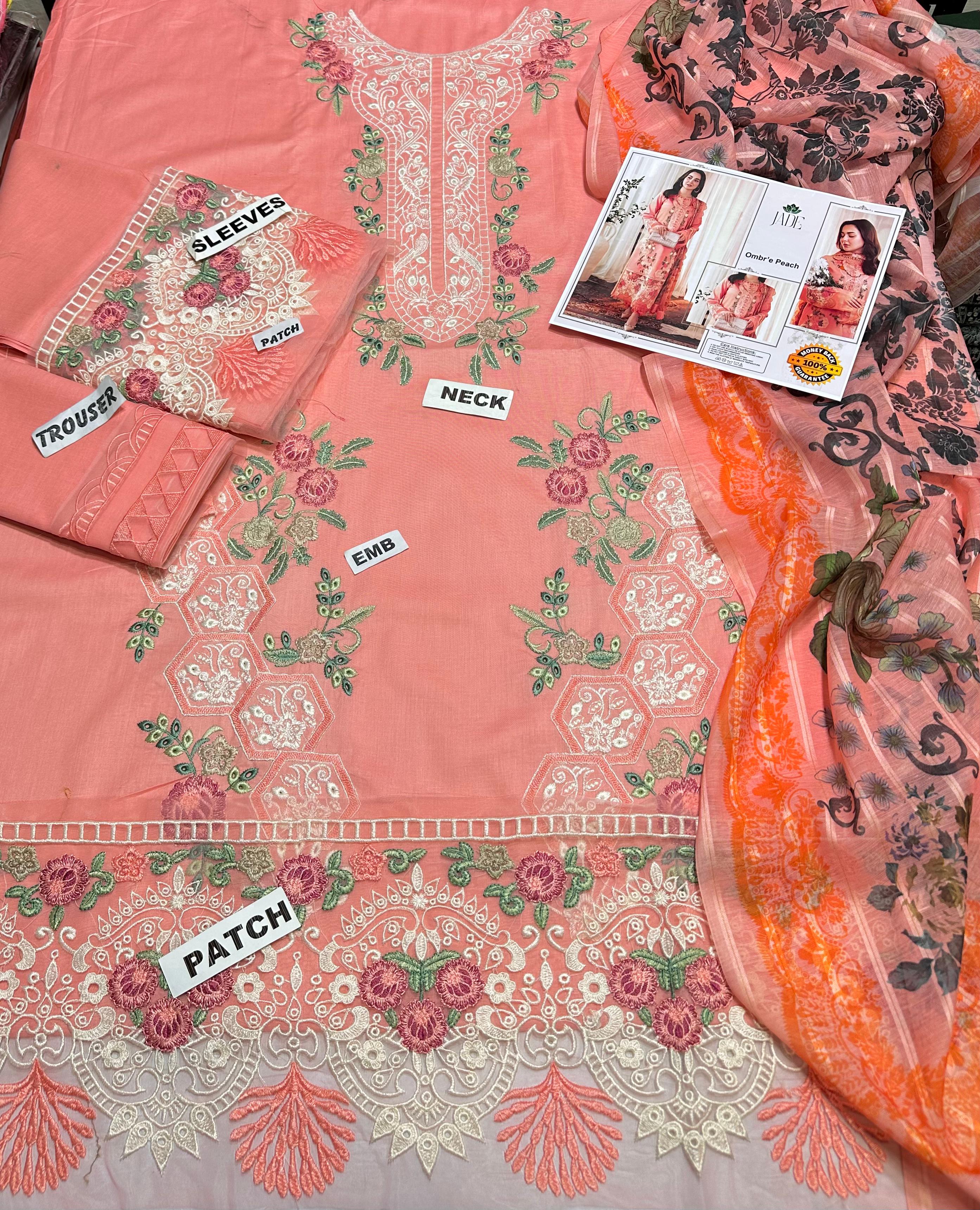 ATM26152 | Pakistani Designer Zara Shahjahan Inspired Ready To Wear 3 Piece Suit