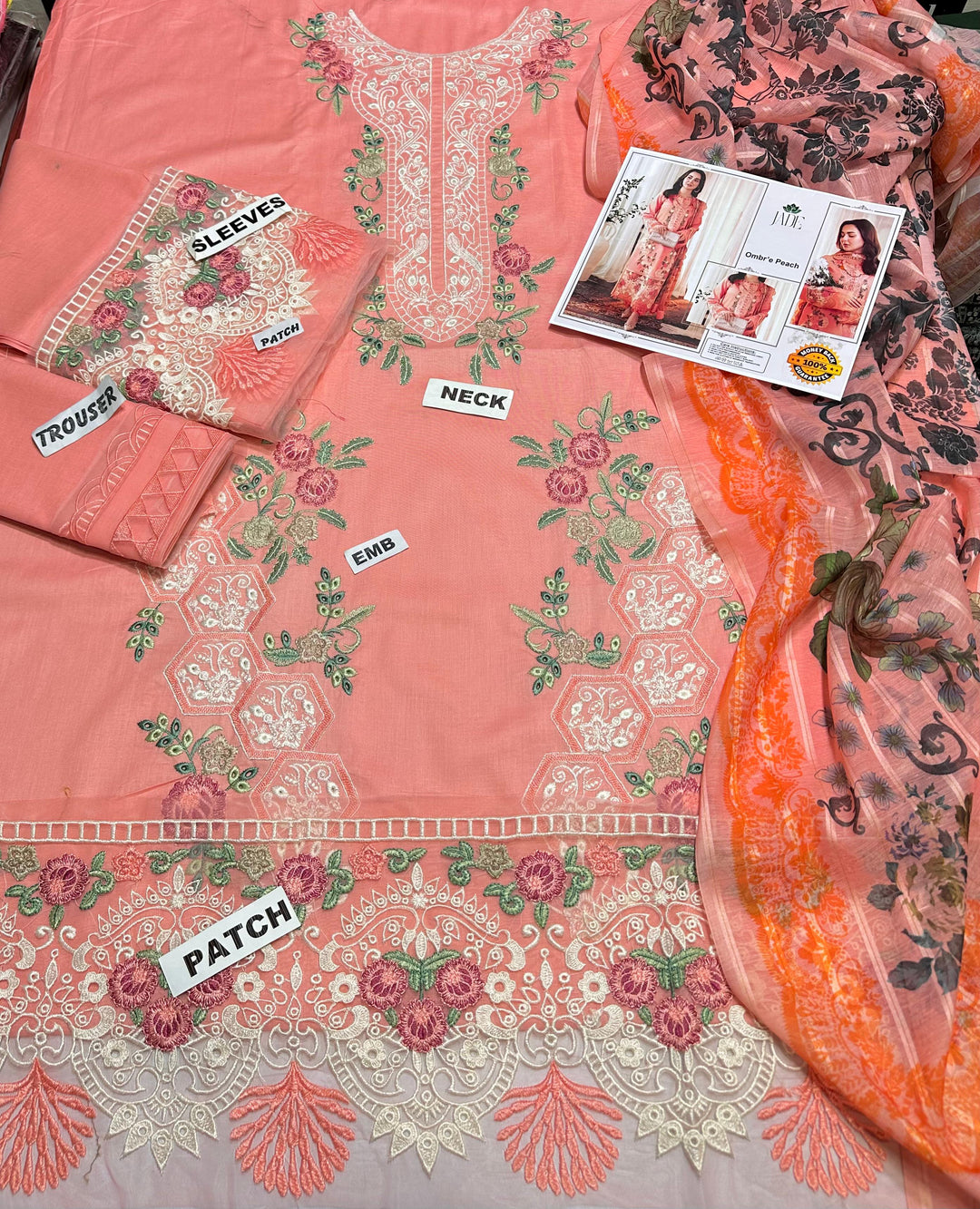 ATM26152 | Pakistani Designer Zara Shahjahan Inspired Ready To Wear 3 Piece Suit