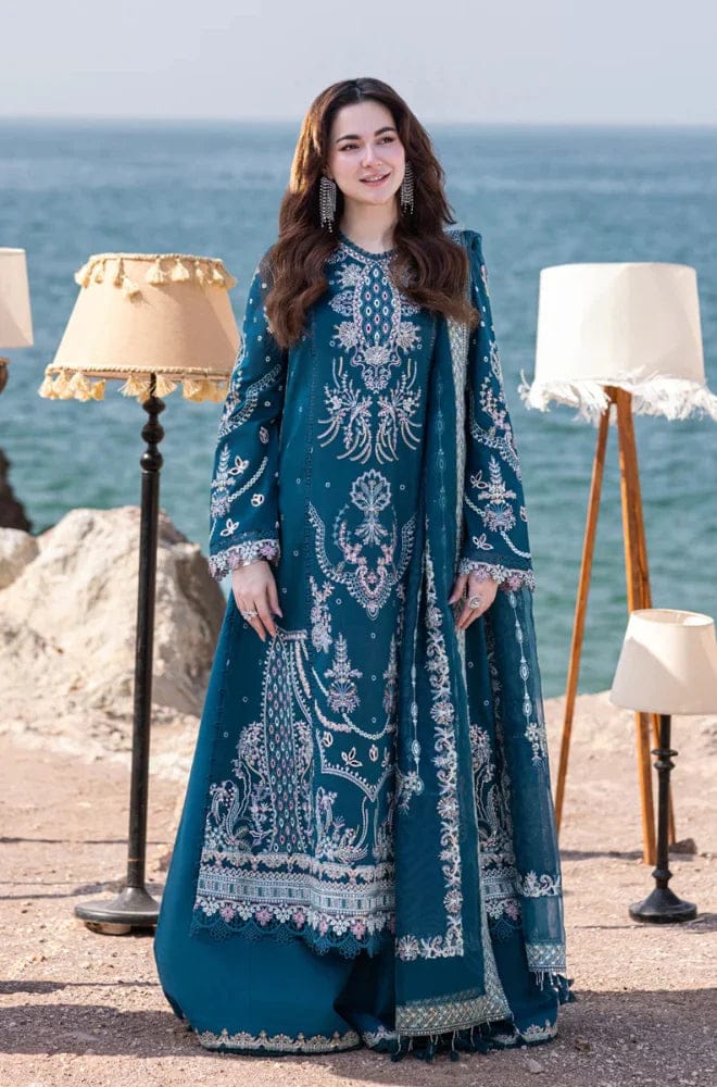 ATM26154 | Pakistani Designer Qalamkar Inspired Ready To Wear Luxury Lawn 3 Piece Suit