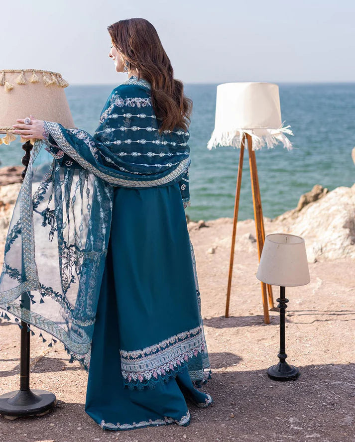 ATM26154 | Pakistani Designer Qalamkar Inspired Ready To Wear Luxury Lawn 3 Piece Suit