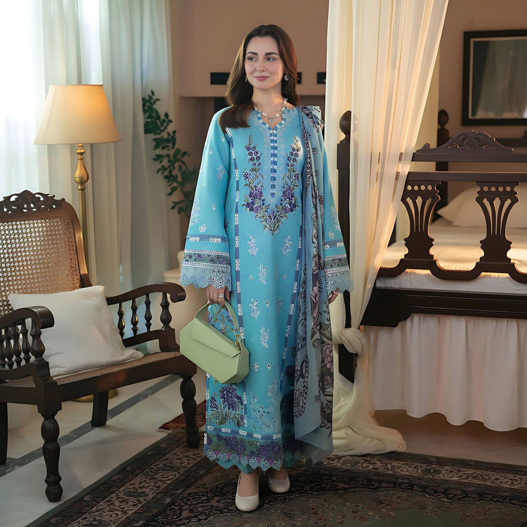 ATM26157 | Pakistani Designer Jade Inspired Ready To Wear Luxury Lawn 3 Piece Suit