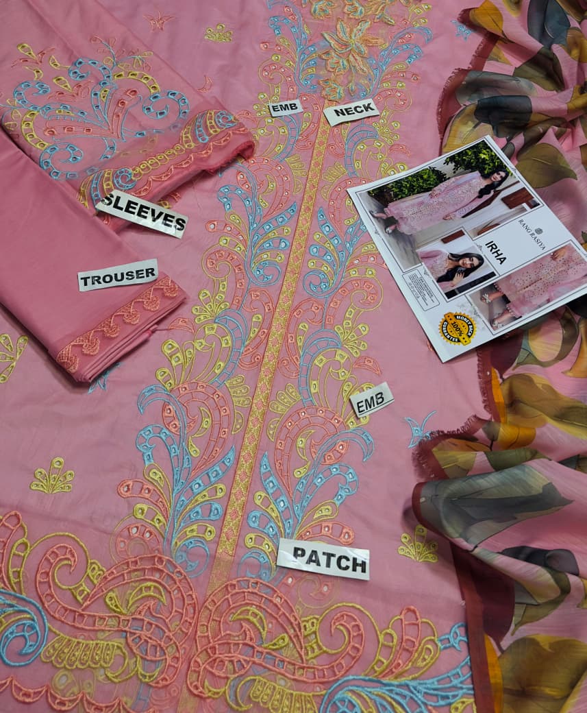 ATM26158 | Pakistani Designer Rang Rasiya Inspired Ready To Wear Luxury Lawn 3 Piece Suit
