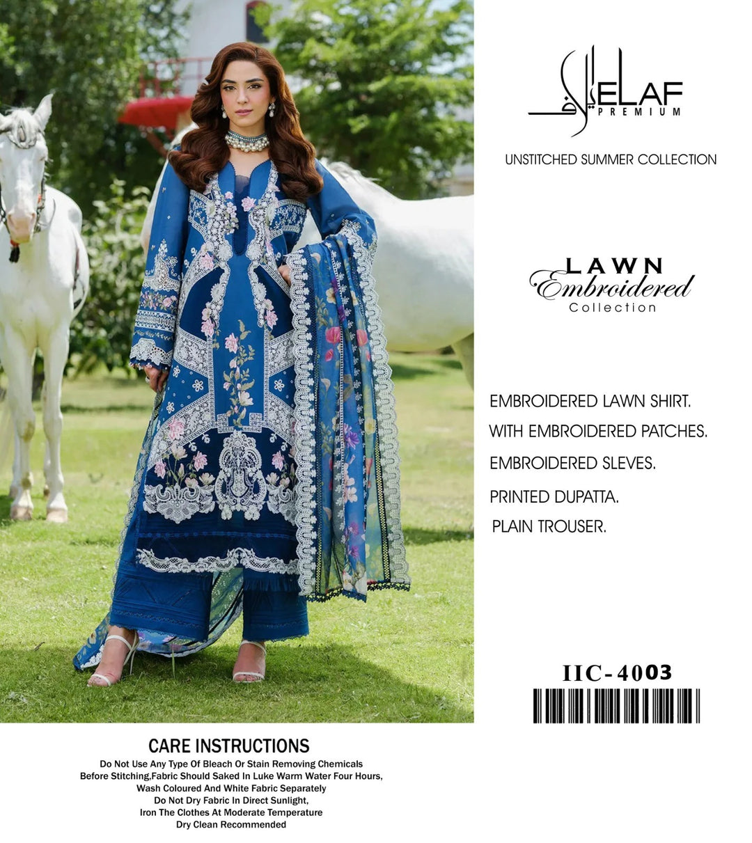 ATM26160 | Pakistani Designer Elaf Inspired Ready To Wear Luxury Lawn 3 Piece Suit