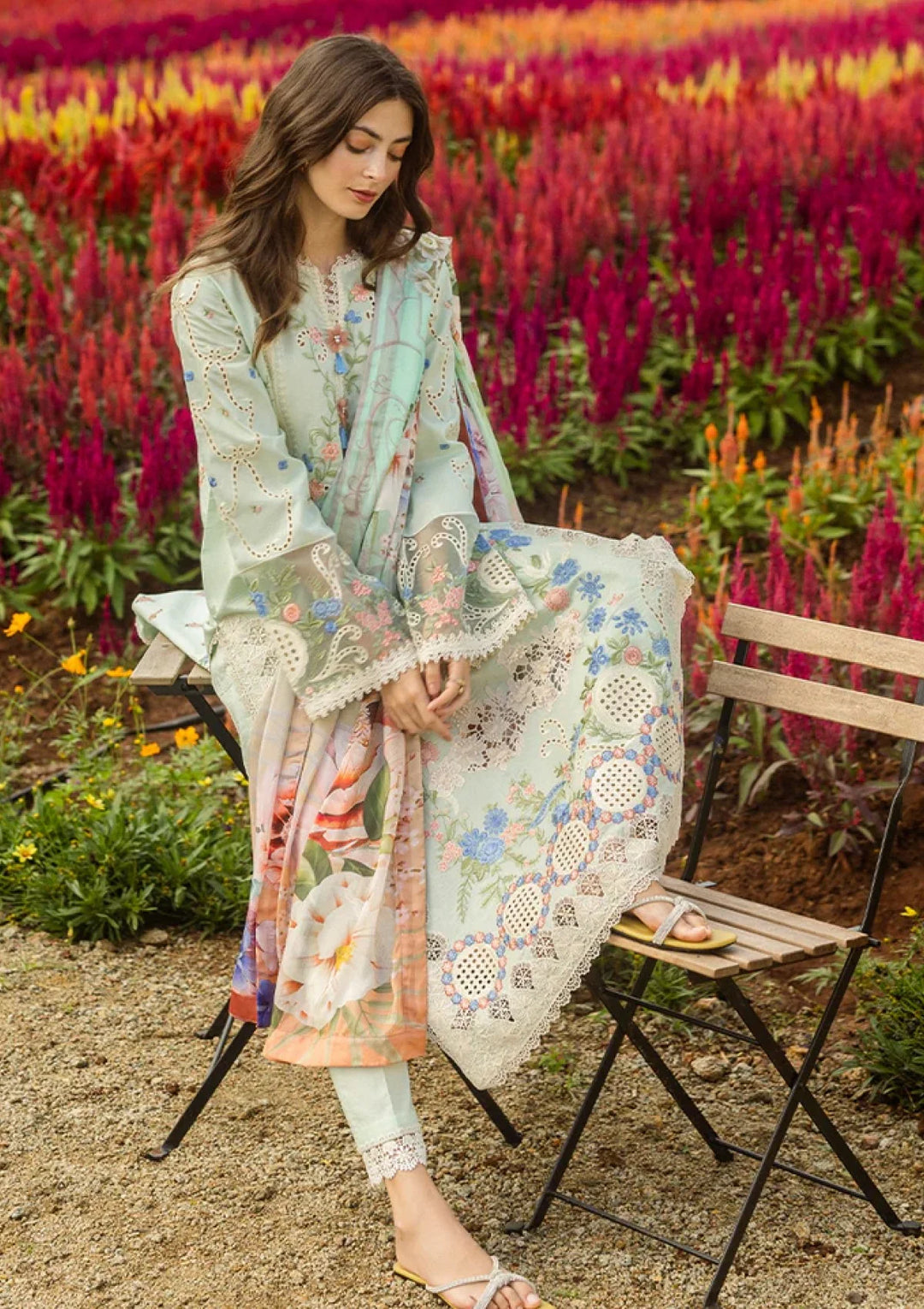 ATM26161 | Pakistani Designer Mushq Inspired Ready To Wear Luxury Lawn 3 Piece Suit