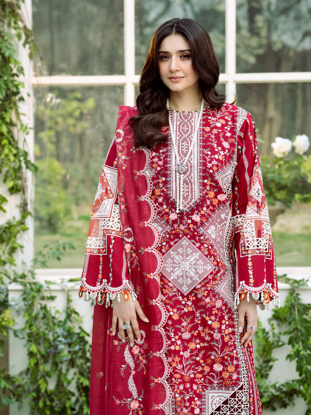 ATM26165 | Pakistani Designer Bin Ilyas Inspired Ready To Wear Luxury Lawn 3 Piece Suit