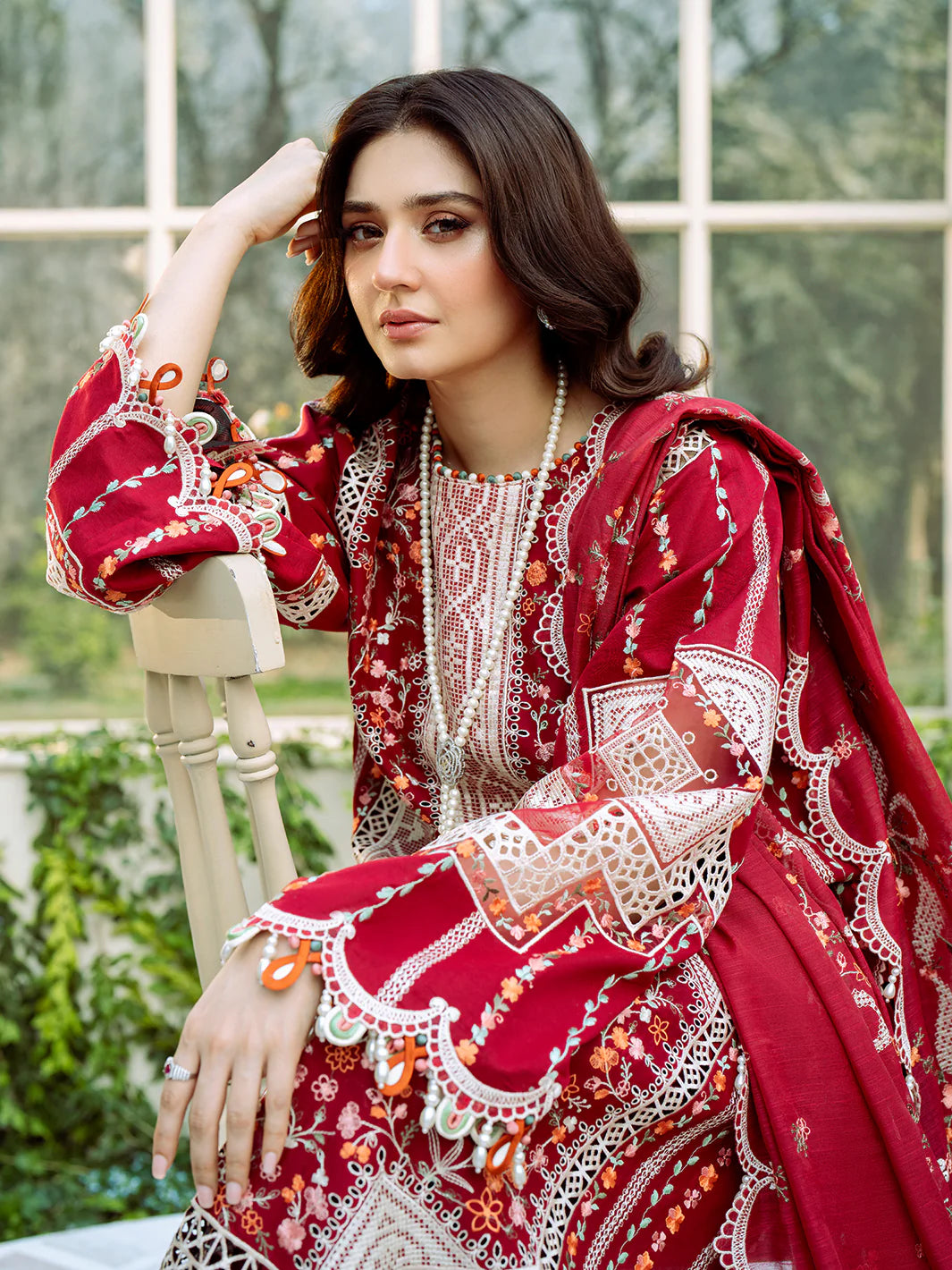 ATM26165 | Pakistani Designer Bin Ilyas Inspired Ready To Wear Luxury Lawn 3 Piece Suit
