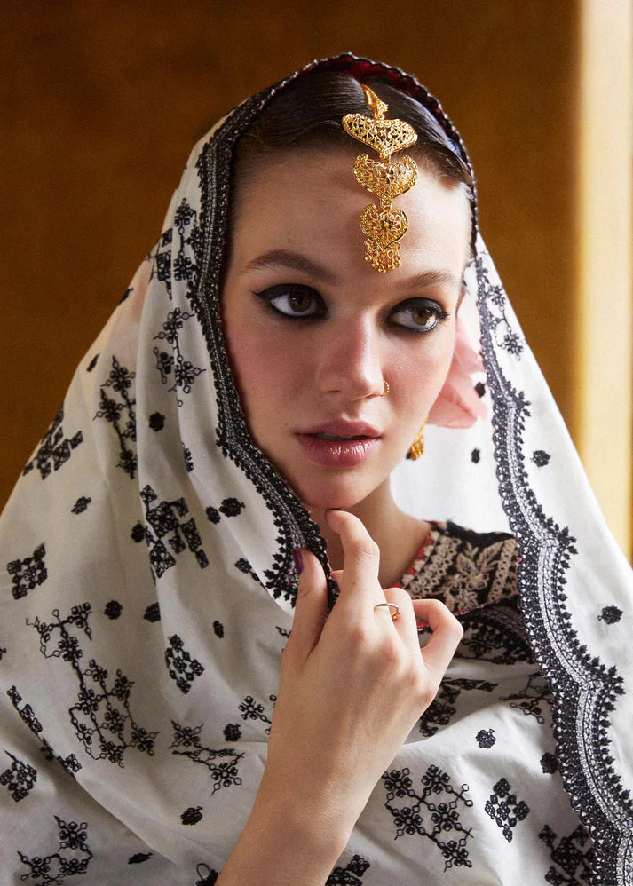 ATM26167 | Pakistani Designer Hussain Rehar Inspired Ready To Wear Luxury Lawn 3 Piece Suit